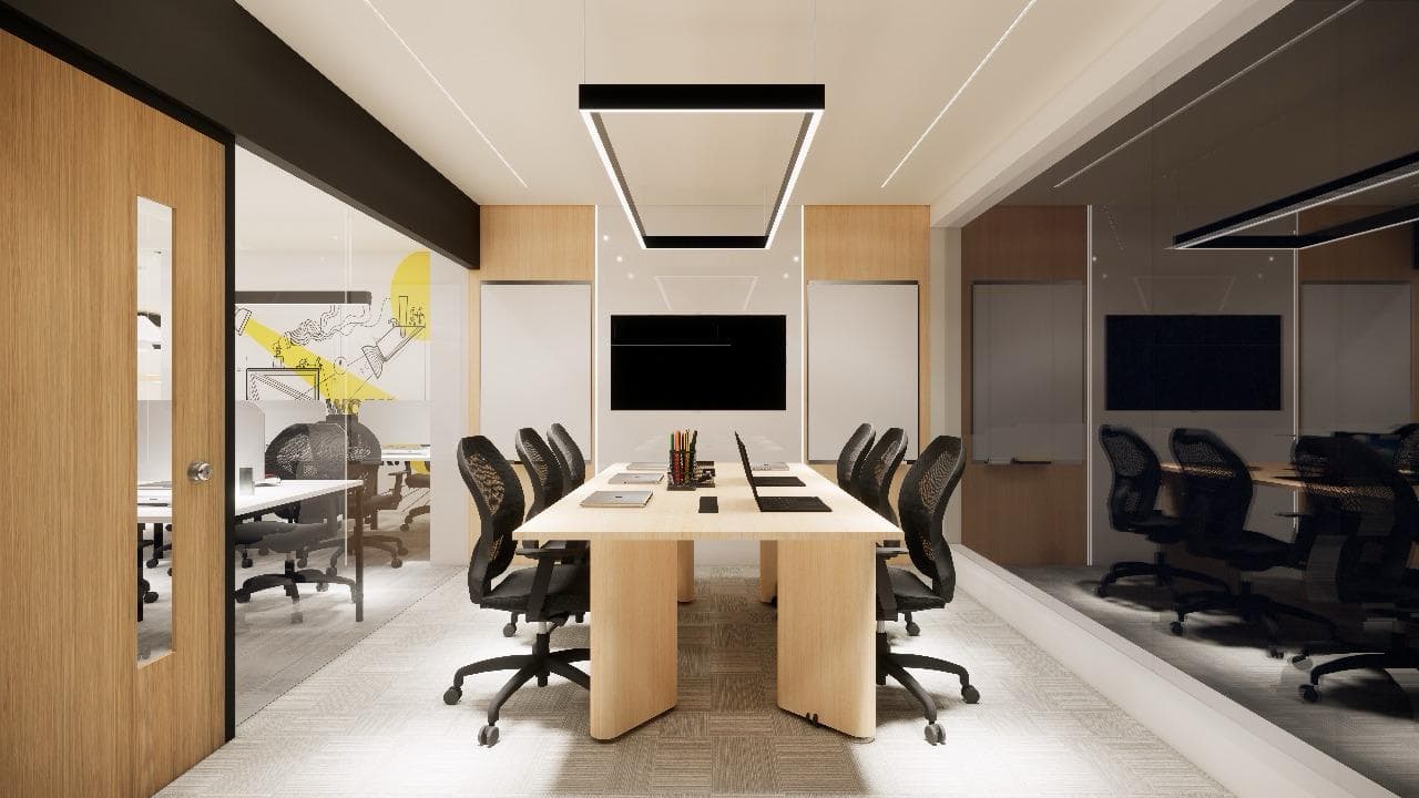 Meeting room at CKP Workspace in Yelahanka